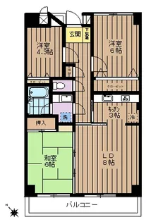 グリーンハイツ世田谷【4階】の間取り