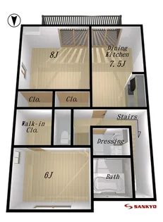 山形県山形市飯田5【アパート】の間取り
