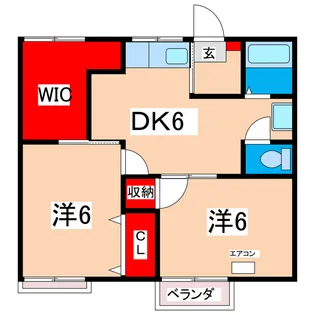 2DKの間取り画像