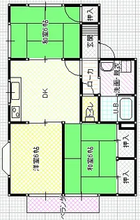 コーポおかの【2階】の間取り