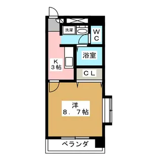 都町小川マンション【3階】の間取り