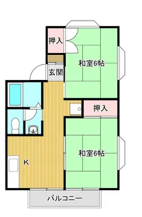 エステートピア長潟【2階】の間取り