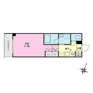 プライムネクサス梅屋敷【4階】の間取り