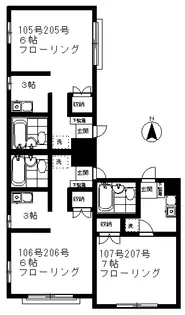 1Kの間取り画像