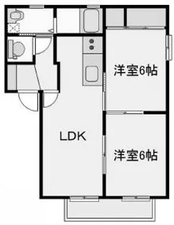 群馬県伊勢崎市上諏訪町【アパート】の間取り