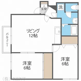 リラコート八軒【1階】の間取り