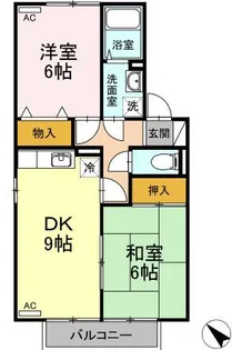 山形県山形市上桜田1【アパート】の間取り