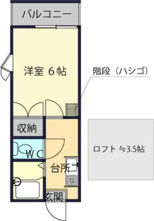 メゾンブルーム【2階】の間取り