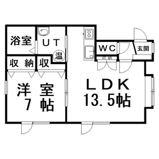ビラ文苑7号館【1階】の間取り