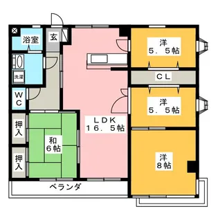 メゾン河村【1階】の間取り