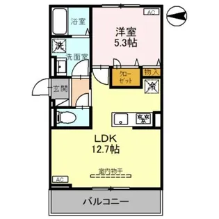 アクシス豊町【3階】の間取り