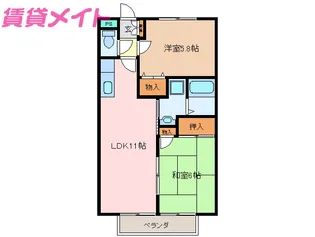 メゾンクレール【2階】の間取り