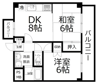 ノーブルクレイン【2階】の間取り
