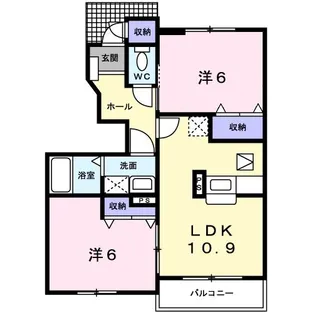 グレイスフル ヴィラB【1階】の間取り