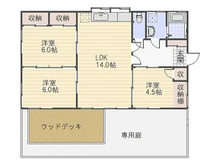 神奈川県三浦郡葉山町下山口【一戸建】の間取り