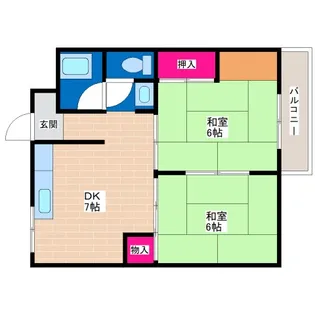 平野ハイツ【4階】の間取り