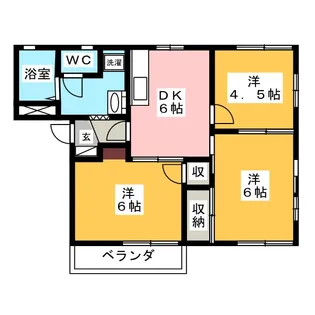 メゾンサンライトF【2階】の間取り