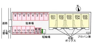 ベル アントラー【2階】の地図