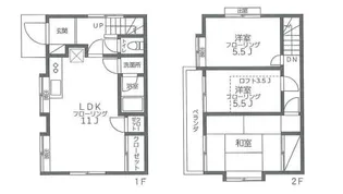 東京都調布市若葉町2【一戸建】の間取り