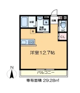 カーサ江戸川【1階】の間取り
