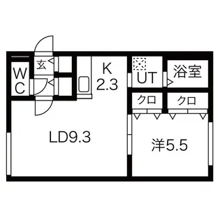 レストシティ琴似【3階】の間取り