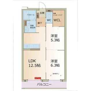 リーフ長津良【2階】の間取り