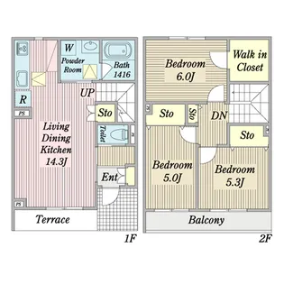 千葉県習志野市谷津2【一戸建】の間取り