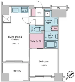 レジディア日本橋浜町【4階】の間取り