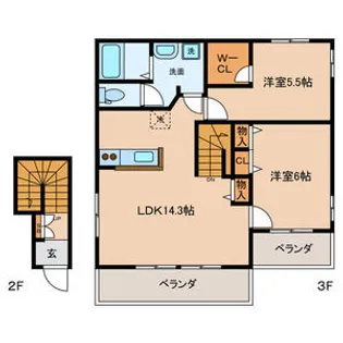 SSメゾン【3階】の間取り