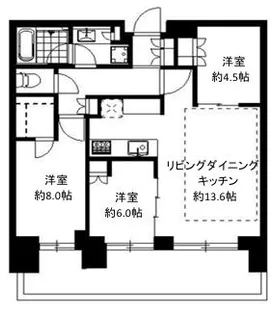 HARUMI FLAG SUN VILLAGE T棟【5階】の間取り