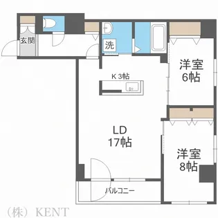 レゾ札幌【8階】の間取り
