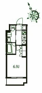 アジールコート東大井【4階】の間取り