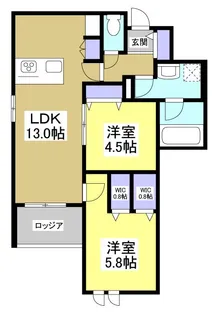 レジデンスリノア【3階】の間取り