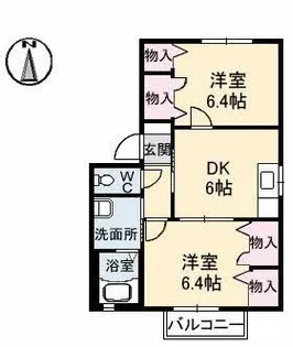 バリュージュ ウィルモア C棟【1階】の間取り