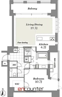 THE CONOE 三田綱町【5階】の間取り