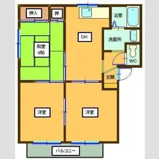 ピーチピットB【2階】の間取り