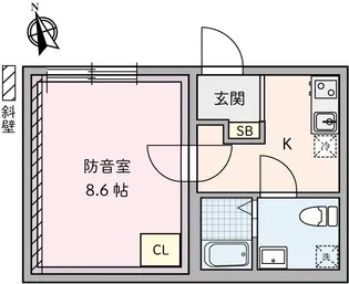 ラシクラス豊玉北【4階】の間取り