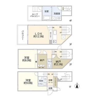 東京都目黒区下目黒2【一戸建】の間取り
