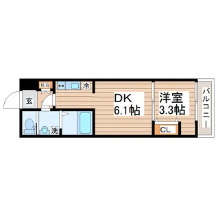 アンセル泉中央【3階】の間取り