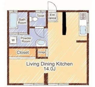 リルームス新川【1階】の間取り
