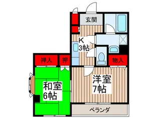 ブリュッヘンパ-ク【2階】の間取り