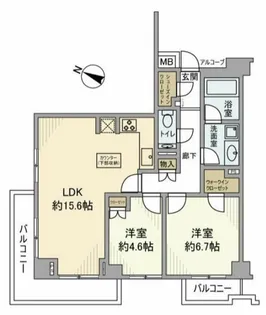 ピアースコード代々木参宮橋【2階】の間取り