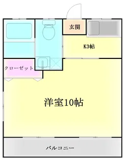 浅古ハイツ【3階】の間取り