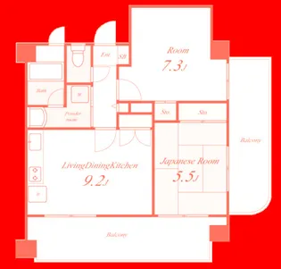 ヒルズ磯子II【6階】の間取り