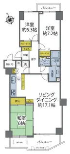 コスモ宮前平【4階】の間取り