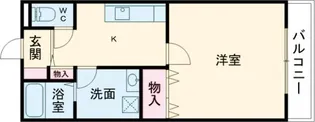 ウエストワン【2階】の間取り