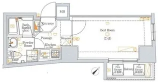 ジーベック門前仲町【6階】の間取り