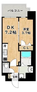 プレサンス塚本ミッドネクスト【8階】の間取り