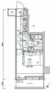 LEXE AZEST横濱関内【4階】の間取り