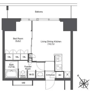 東京ポートシティ竹芝 レジデンスタワー【15階】の間取り